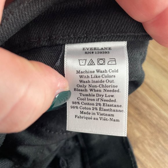 EVERLANE skinny jeans in black size 27 ankle - Picture 6 of 6